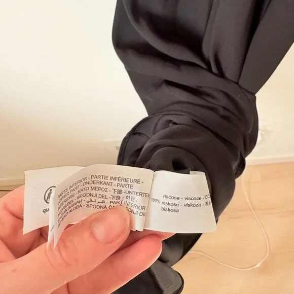 Zara Two Toned Cut Out Midi Dress NWT Black White Size Medium - Picture 10 of 13